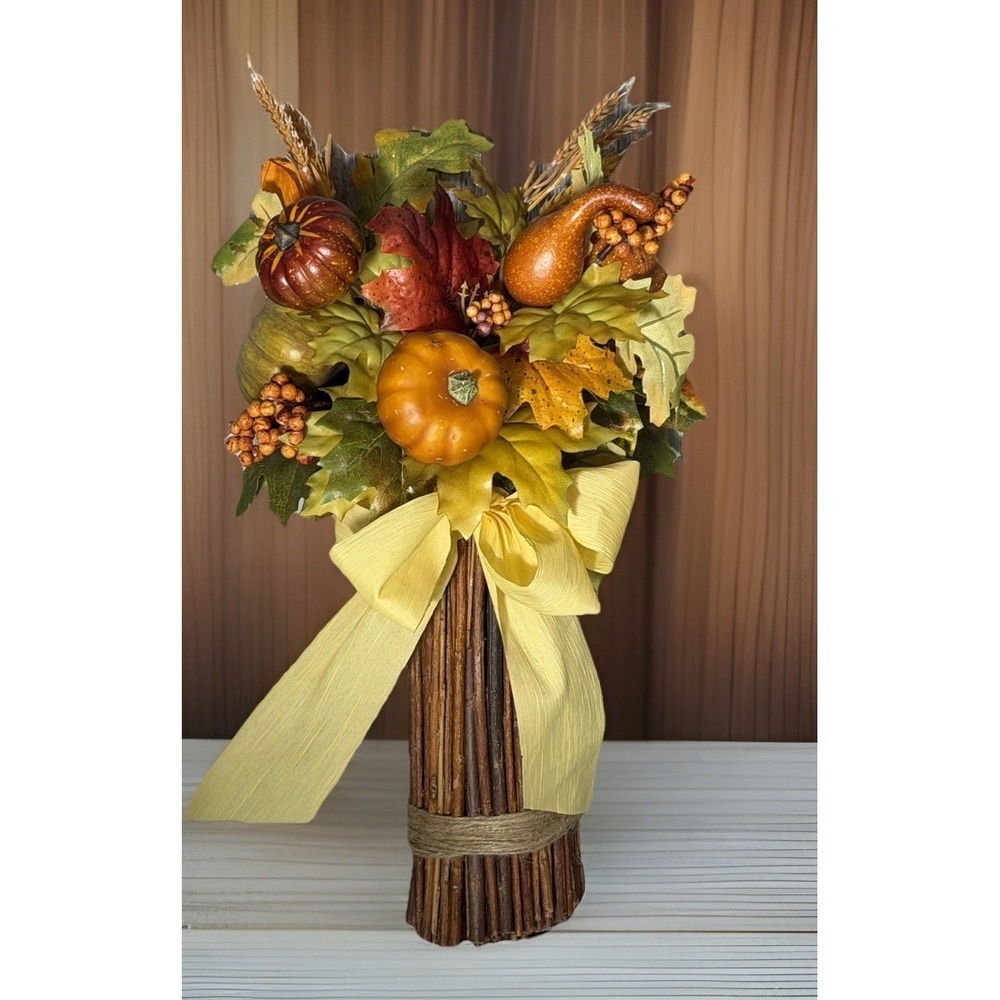 Rustic Farmhouse Pumpkin & Ghourd Floral Bouquet